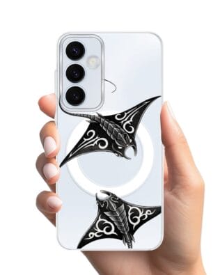 Etui do Samsung Galaxy A55 5G z MagSafe przeźroczyste, silikonowe Flexi, Summer Patterns, diabeł morski