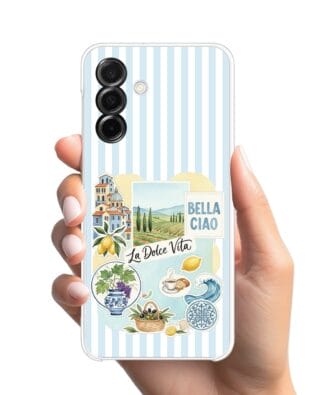 Etui do Samsung Galaxy A26 5G przeźroczyste, silikonowe Flexi, Italian Summer, La Dolce Vita
