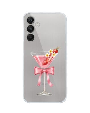 Etui do Samsung Galaxy M35 5G przeźroczyste, silikonowe Flexi, Paradise, Strawberry Martini