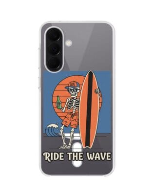 Etui do Samsung Galaxy A57 z MagSafe przeźroczyste, silikonowe Flexi, Summer Patterns, Ride the wave