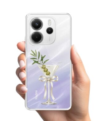 Etui do Xiaomi Redmi Note 14 4G przeźroczyste, silikonowe Flexi, Paradise, Dry Martini