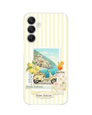 Etui do Samsung Galaxy A25 5G przeźroczyste, silikonowe Flexi, Italian Summer, Ciao Italia