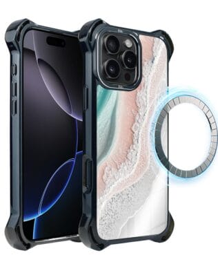 Etui do iPhone 16 Pro Max IBIZU DropGuard Ultra z MagSafe, Reflect, Rajska fala