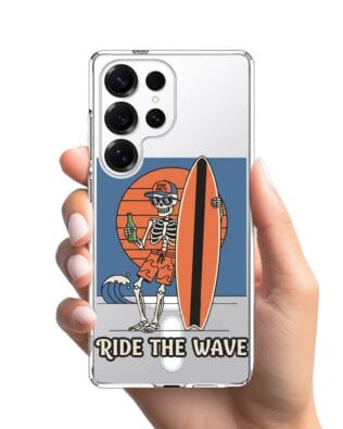 Etui do Samsung Galaxy S25 Ultra z MagSafe przeźroczyste, silikonowe Flexi, Summer Patterns, Ride the wave