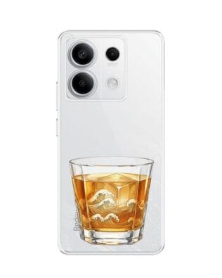 Etui do Xiaomi Redmi Note 13 Pro 5G przeźroczyste, silikonowe Flexi, Paradise, Whiskey on the rocks