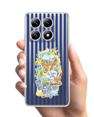 Etui do Xiaomi 14T przeźroczyste, silikonowe Flexi, Italian Summer, Limoncello