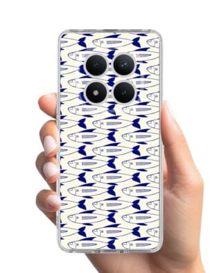 Etui do Xiaomi Redmi Note 15 Pro 4G przeźroczyste, silikonowe Flexi, Summer Patterns, pływające rybki