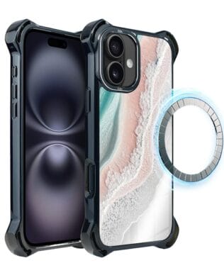 Etui do iPhone 16 IBIZU DropGuard Ultra z MagSafe, Reflect, Rajska fala