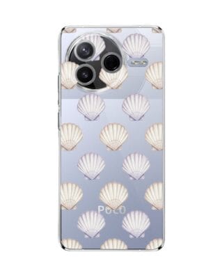 Etui do Xiaomi POCO F7 Pro przeźroczyste, silikonowe Flexi, Summer Patterns, pastelowe muszelki