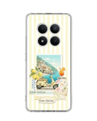 Etui do Xiaomi Redmi Note 15 Pro 4G przeźroczyste, silikonowe Flexi, Italian Summer, Ciao Italia