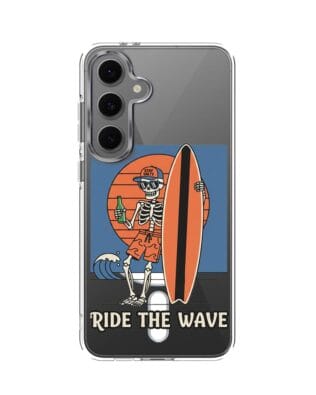 Etui do Samsung Galaxy S24 FE z MagSafe przeźroczyste, silikonowe Flexi, Summer Patterns, Ride the wave