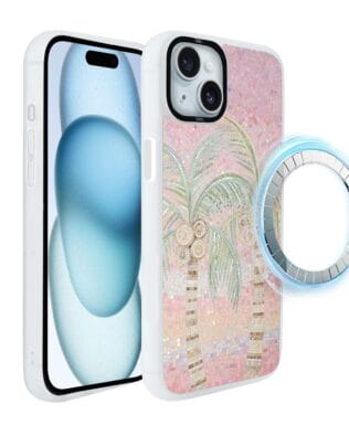 Etui do iPhone 15 IBIZU DropGuard Matt z MagSafe, Modern Classics, Włoski ogród