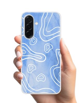 Etui do Samsung Galaxy A37 z MagSafe przeźroczyste, silikonowe Flexi, morski wzór