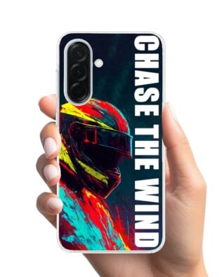 Etui do Samsung Galaxy A37 z MagSafe przeźroczyste, silikonowe Flexi, Bikers, Chase The Wind