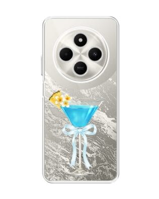 Etui do Xiaomi POCO C75 przeźroczyste, silikonowe Flexi, Paradise, Blue Hawaii