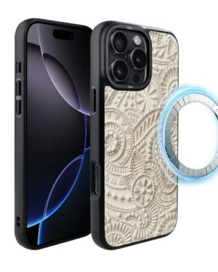 Etui do iPhone 16 Pro Max IBIZU DropGuard Matt z MagSafe, Amalfi, Piaszczysty ornament