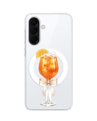 Etui do Samsung Galaxy A37 z MagSafe przeźroczyste, silikonowe Flexi, Paradise, Aperol Spritz