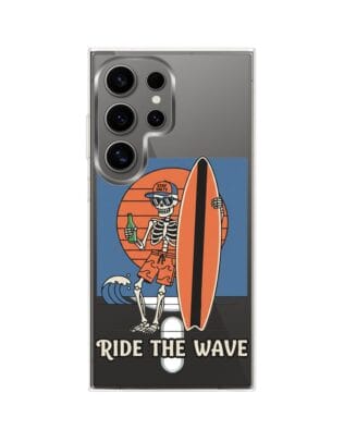 Etui do Samsung Galaxy S24 Ultra z MagSafe przeźroczyste, silikonowe Flexi, Summer Patterns, Ride the wave