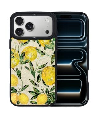 Etui do iPhone 17 Pro Max IBIZU DropGuard Matt z MagSafe, Modern Classics, Cytrynowe gaje