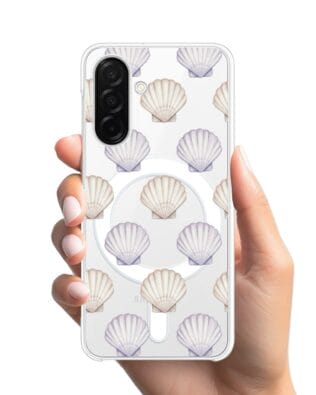 Etui do Samsung Galaxy A26 5G z MagSafe przeźroczyste, silikonowe Flexi, Summer Patterns, pastelowe muszelki