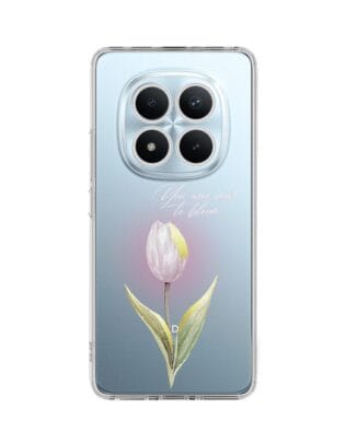 Etui do Xiaomi Redmi Note 15 Pro Plus 5G przeźroczyste, silikonowe Flexi, kwiaty, tulipan