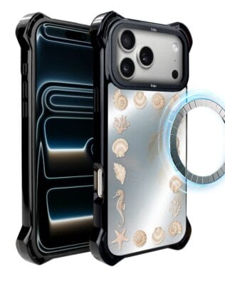 Etui do iPhone 17 Pro Max IBIZU DropGuard Ultra z MagSafe, Reflect, Muszelkowe lustro