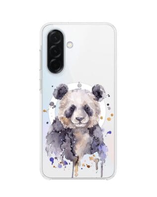 Etui do Samsung Galaxy A37 z MagSafe przeźroczyste, silikonowe Flexi, Akwarelowe Zoo, Panda