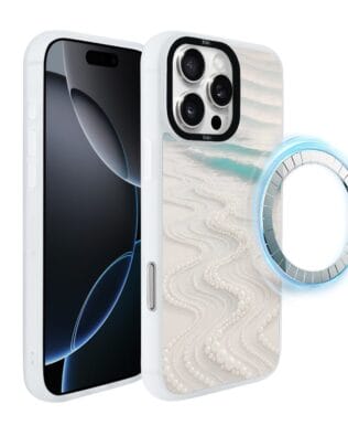 Etui do iPhone 16 Pro Max IBIZU DropGuard Matt z MagSafe, Amalfi, Koralowa plaża