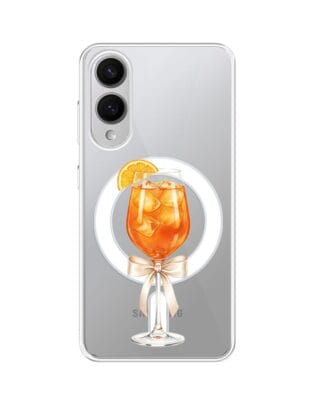Etui do Samsung Galaxy S25 Edge z MagSafe przeźroczyste, silikonowe Flexi, Paradise, Aperol Spritz