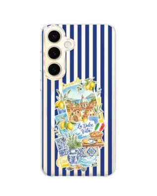 Etui do Samsung Galaxy S24 Plus z MagSafe przeźroczyste, silikonowe Flexi, Italian Summer, Limoncello
