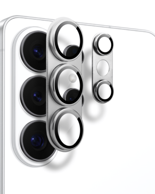 Metalowa osłona na cały aparat z wbudowanymi szkłami do Samsung Galaxy S26 Ultra, srebrna