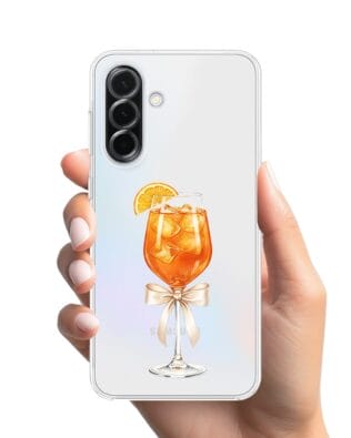 Etui do Samsung Galaxy A36 5G przeźroczyste, silikonowe Flexi, Paradise, Aperol Spritz