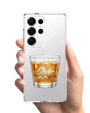 Etui do Samsung Galaxy S25 Ultra przeźroczyste, silikonowe Flexi, Paradise, Whiskey on the rocks
