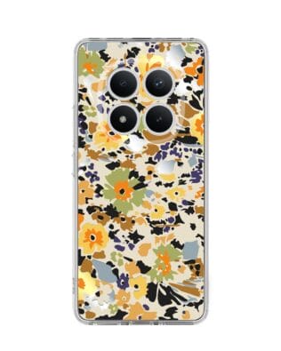 Etui do Xiaomi Redmi Note 15 4G przeźroczyste, silikonowe Flexi, Summer Patterns, malowane kwiatki