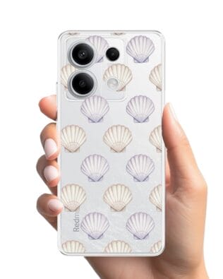 Etui do Xiaomi Redmi Note 13 Pro 5G przeźroczyste, silikonowe Flexi, Summer Patterns, pastelowe muszelki