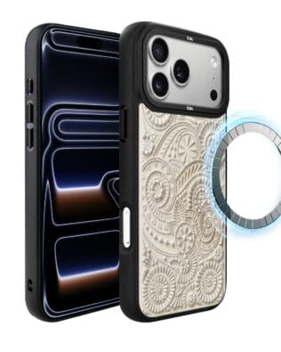 Etui do iPhone 17 Pro Max IBIZU DropGuard Matt z MagSafe, Amalfi, Piaszczysty ornament