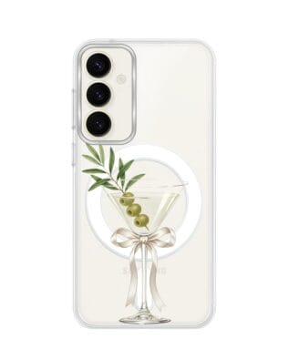 Etui do Samsung Galaxy S23 FE 5G z MagSafe przeźroczyste, silikonowe Flexi, Paradise, Dry Martini