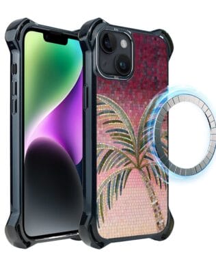 Etui do iPhone 14 Plus IBIZU DropGuard Ultra z MagSafe, Modern Classics, Kalabryjska palma