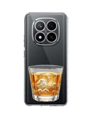 Etui do Xiaomi Redmi Note 14 Pro 4G przeźroczyste, silikonowe Flexi, Paradise, Whiskey on the rocks
