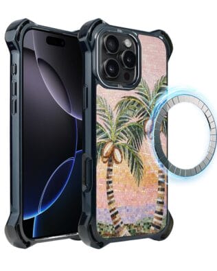 Etui do iPhone 16 Pro Max IBIZU DropGuard Ultra z MagSafe, Modern Classics, Sycylijska palma