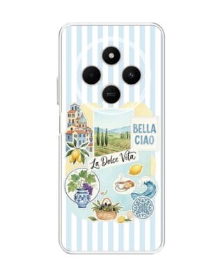 Etui do Xiaomi POCO C75 przeźroczyste, silikonowe Flexi, Italian Summer, La Dolce Vita