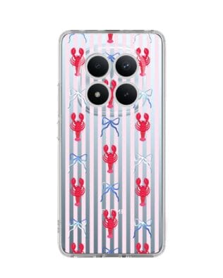 Etui do Xiaomi Redmi Note 15 Pro Plus 5G przeźroczyste, silikonowe Flexi, Summer Patterns, krab i kokardki