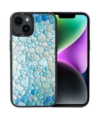 Etui do iPhone 14 Plus IBIZU DropGuard Matt z MagSafe, Aqua Glass, turkusowe krople