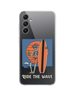 Etui do Samsung Galaxy A34 5G przeźroczyste, silikonowe Flexi, Summer Patterns, Ride the wave