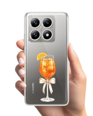 Etui do Xiaomi 14T Pro przeźroczyste, silikonowe Flexi, Paradise, Aperol Spritz