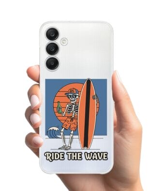 Etui do Samsung Galaxy A25 5G przeźroczyste, silikonowe Flexi, Summer Patterns, Ride the wave