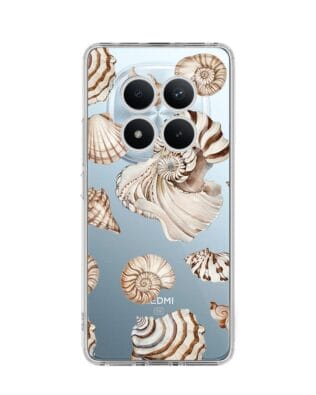 Etui do Xiaomi Redmi Note 15 5G przeźroczyste, silikonowe Flexi, Summer Patterns, ozdobne muszle