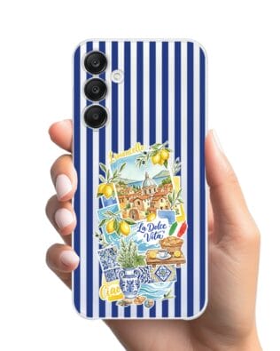 Etui do Samsung Galaxy A25 5G przeźroczyste, silikonowe Flexi, Italian Summer, Limoncello