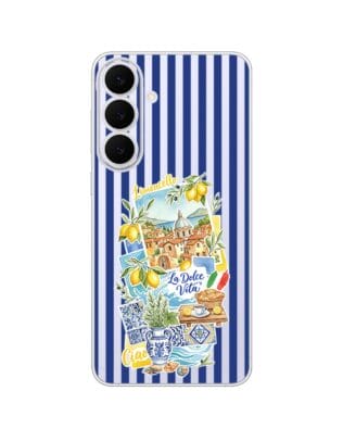 Etui do Samsung Galaxy S25 FE przeźroczyste, silikonowe Flexi, Italian Summer, Limoncello