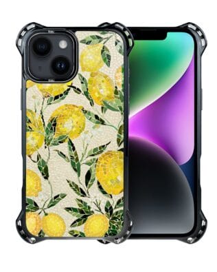 Etui do iPhone 14 Plus IBIZU DropGuard Ultra z MagSafe, Modern Classics, Cytrynowe gaje
